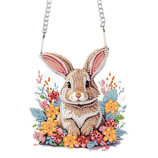 Special Shape Easter Bunny Gnome Diamond Painting Hanging Pendant for Art Crafts