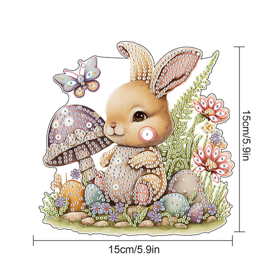 Special Shape Easter Bunny Gnome Diamond Painting Hanging Pendant for Art Crafts