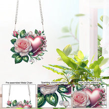 Load image into Gallery viewer, Valentines Day Love Flower Diamond Painting Hanging Pendant for Art Crafts
