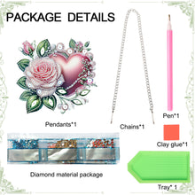 Load image into Gallery viewer, Valentines Day Love Flower Diamond Painting Hanging Pendant for Art Crafts
