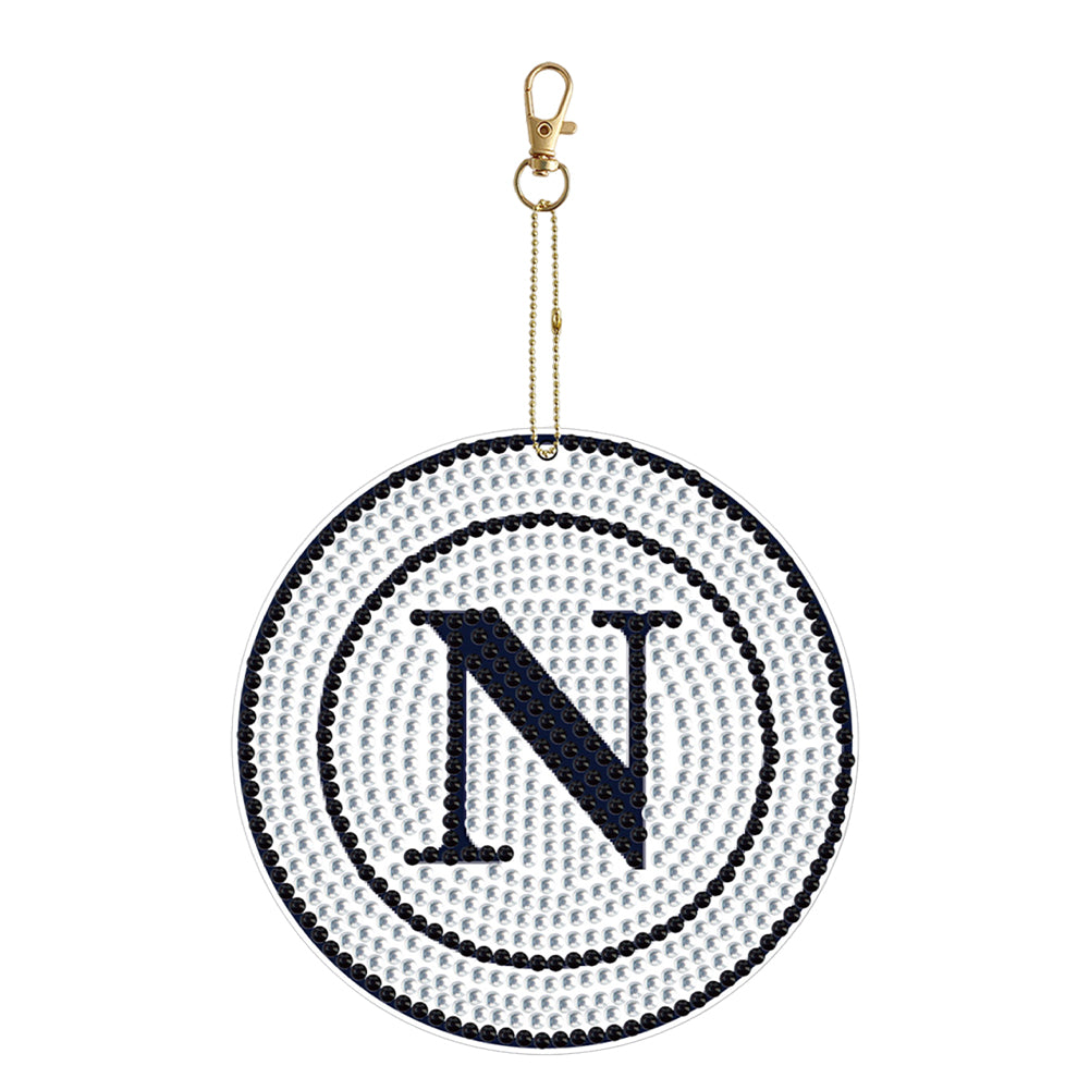 PET Double Sided Special Shaped Napoli Football Club DIY Diamond Art Keyring