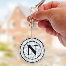 Load image into Gallery viewer, PET Double Sided Special Shaped Napoli Football Club DIY Diamond Art Keyring
