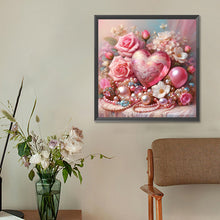 Load image into Gallery viewer, Diamond Painting - Full Round - Pink Rose Heart (30*30CM)
