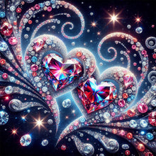 Load image into Gallery viewer, Diamond Painting - Full Round - Double Crystal Heart (30*30CM)
