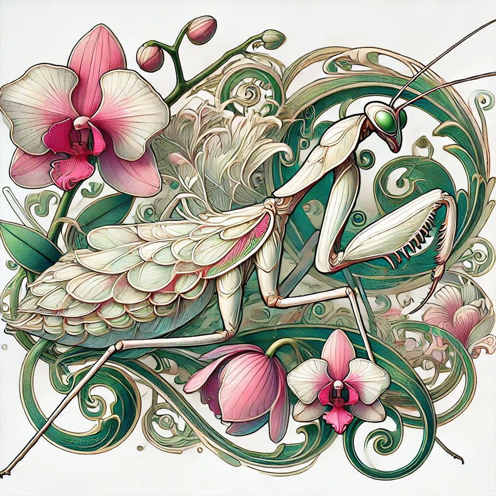 Diamond Painting - Full Round - Mantis (40*40CM)