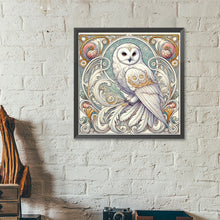Load image into Gallery viewer, Diamond Painting - Full Round - White Owl (40*40CM)
