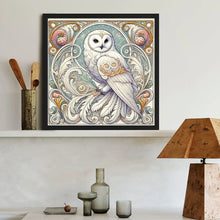 Load image into Gallery viewer, Diamond Painting - Full Round - White Owl (40*40CM)
