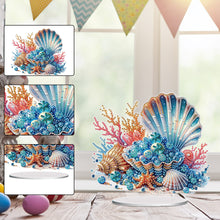Load image into Gallery viewer, Acrylic Special Shape Coral Pearl Desktop Diamond Art Kits for Home Office Decor
