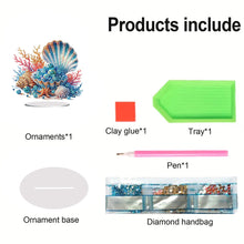 Load image into Gallery viewer, Acrylic Special Shape Coral Pearl Desktop Diamond Art Kits for Home Office Decor
