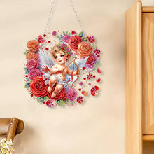 Load image into Gallery viewer, Acrylic Special Shape Rose Cupid Diamond Painting Hanging Pendant for Art Crafts
