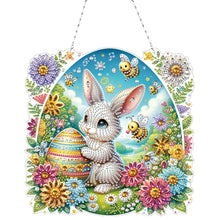 Load image into Gallery viewer, Acrylic Special Shape Rose Cupid Diamond Painting Hanging Pendant for Art Crafts
