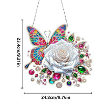 Load image into Gallery viewer, Acrylic Special Shape Rose Cupid Diamond Painting Hanging Pendant for Art Crafts
