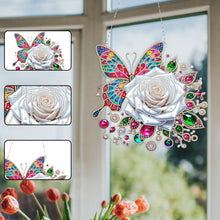 Load image into Gallery viewer, Acrylic Special Shape Rose Cupid Diamond Painting Hanging Pendant for Art Crafts

