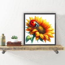 Load image into Gallery viewer, Diamond Painting - Full Round - Sunflower and insect (30*30CM)
