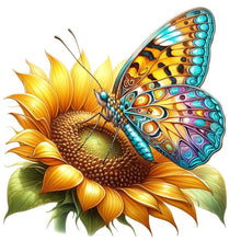 Load image into Gallery viewer, Diamond Painting - Full Round - Sunflower and butterfly (30*30CM)
