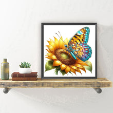 Load image into Gallery viewer, Diamond Painting - Full Round - Sunflower and butterfly (30*30CM)
