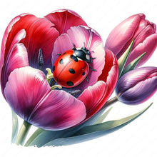 Load image into Gallery viewer, Diamond Painting - Full Round - Tulip and insect (30*30CM)
