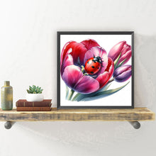 Load image into Gallery viewer, Diamond Painting - Full Round - Tulip and insect (30*30CM)
