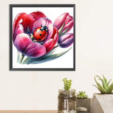 Load image into Gallery viewer, Diamond Painting - Full Round - Tulip and insect (30*30CM)
