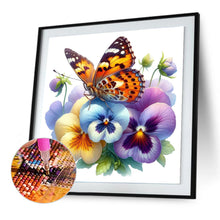 Load image into Gallery viewer, Diamond Painting - Full Round - Flowers and butterfly (30*30CM)
