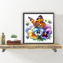 Load image into Gallery viewer, Diamond Painting - Full Round - Flowers and butterfly (30*30CM)
