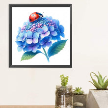 Load image into Gallery viewer, Diamond Painting - Full Round - Hydrangea and insect (30*30CM)
