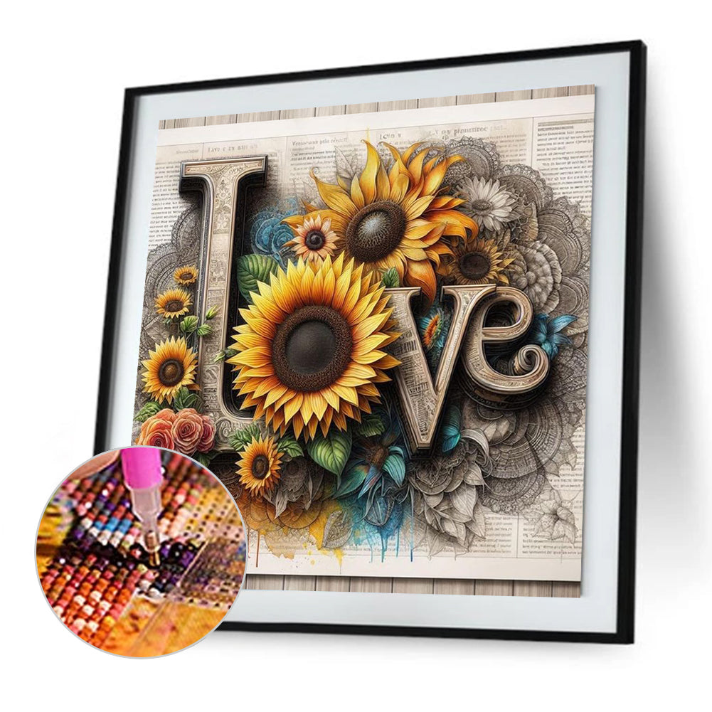 Diamond Painting - Full Square - Love (40*40CM)