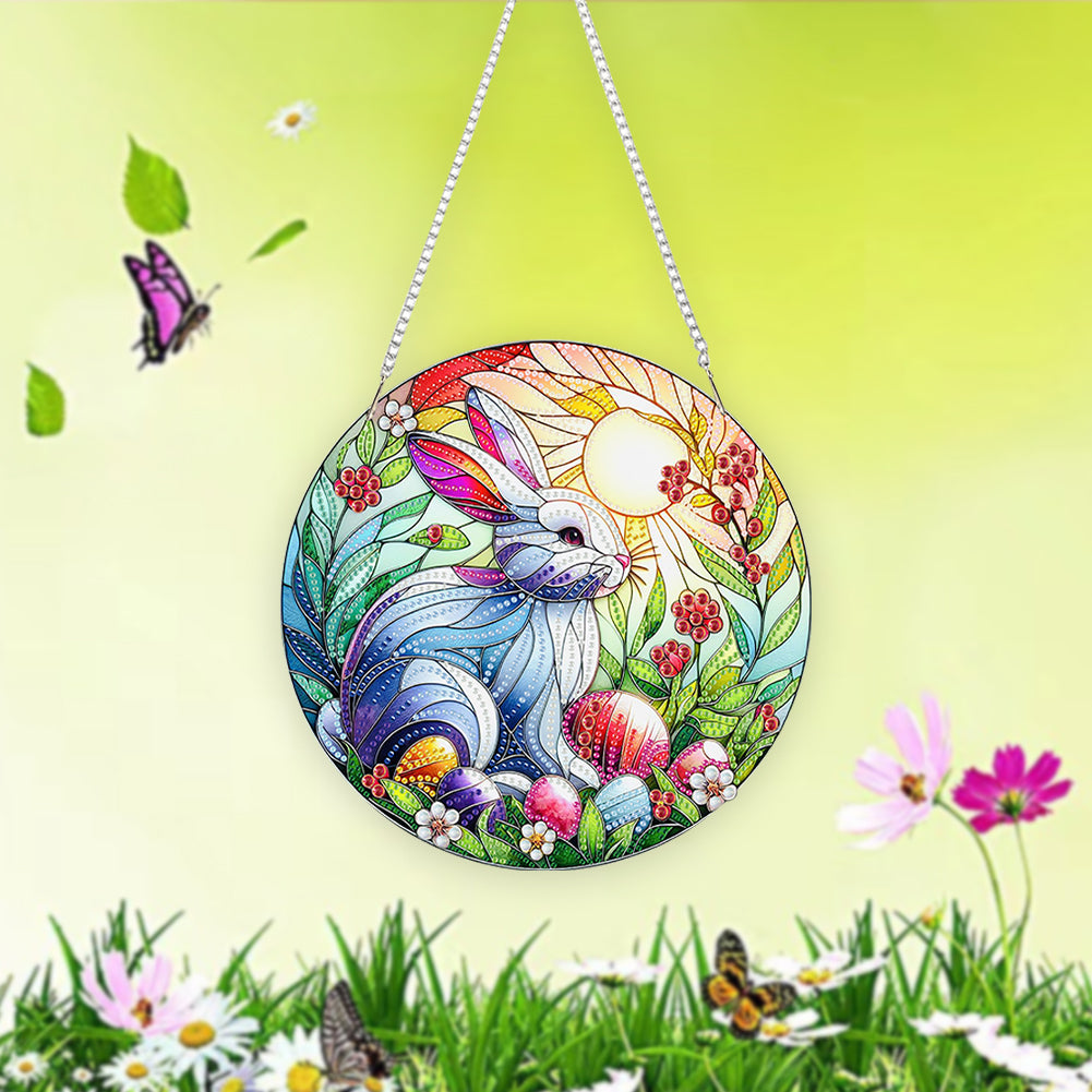 Acrylic Special Shape Crown Elf Diamond Painting Hanging Pendant for Wall Window