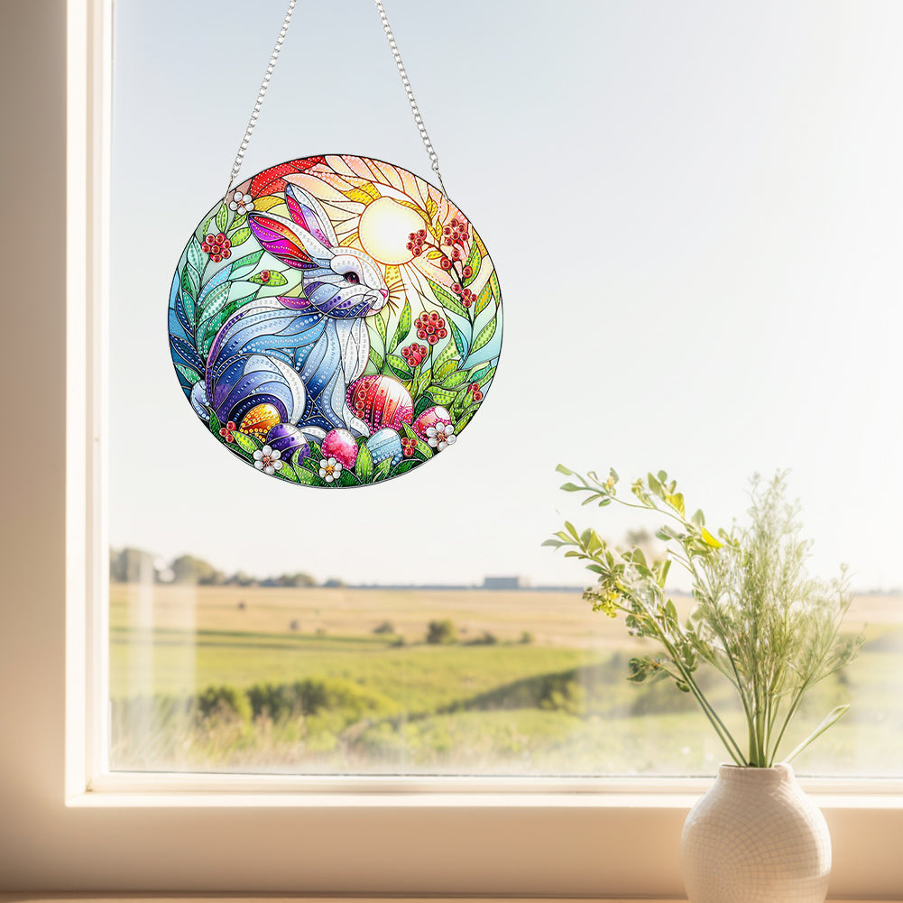 Acrylic Special Shape Crown Elf Diamond Painting Hanging Pendant for Wall Window