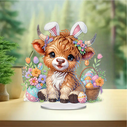 Acrylic Easter Egg Chicken Diamond Painting Desktop Decors for Home Office Decor
