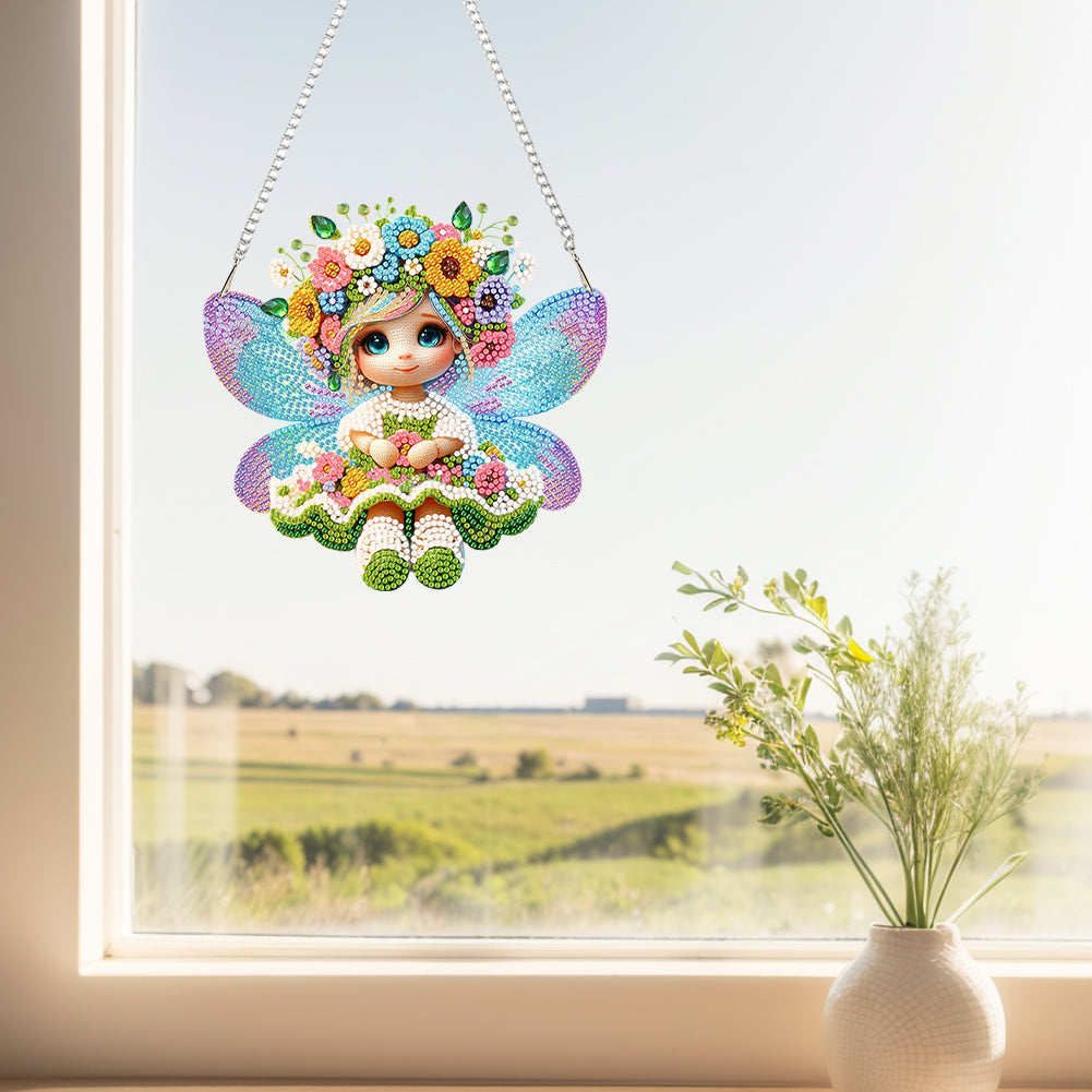 Acrylic Special Shape Butterfly Flower Diamond Painting Ornaments for Art Crafts