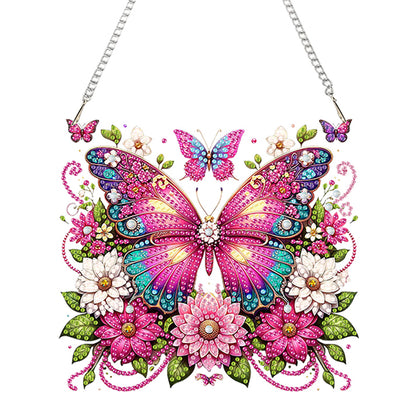 Acrylic Special Shape Butterfly Flower Diamond Painting Ornaments for Art Crafts