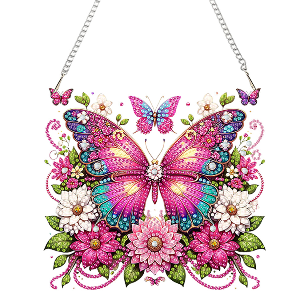Acrylic Special Shape Butterfly Flower Diamond Painting Ornaments for Art Crafts
