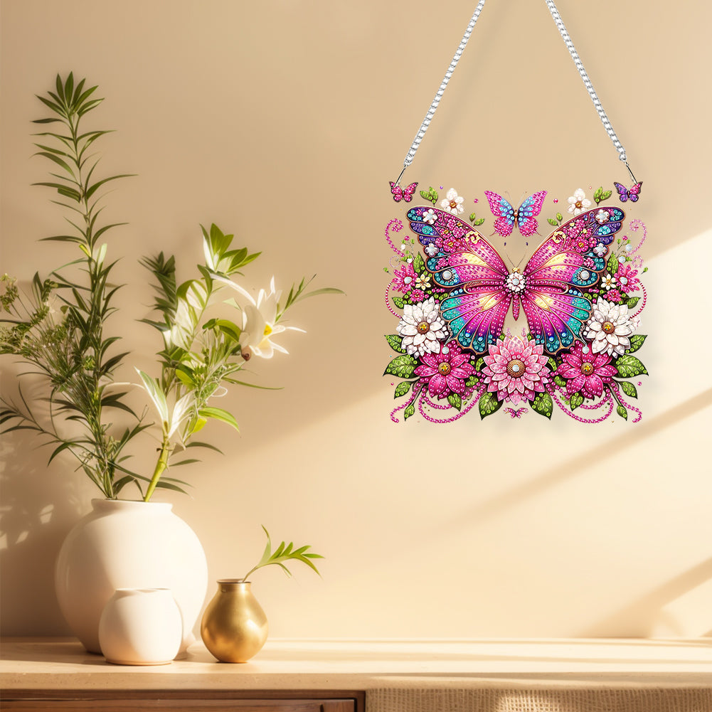 Acrylic Special Shape Butterfly Flower Diamond Painting Ornaments for Art Crafts