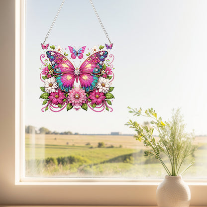 Acrylic Special Shape Butterfly Flower Diamond Painting Ornaments for Art Crafts