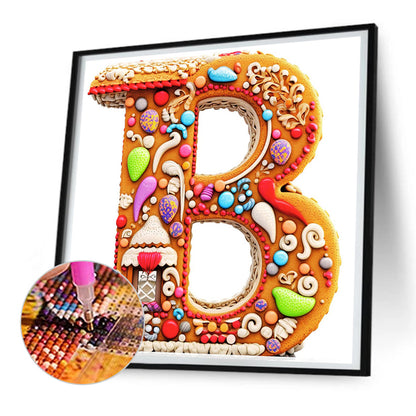 Diamond Painting - Full Round - Biscuit Letter B (30*30CM)