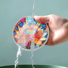 Load image into Gallery viewer, 4Pcs Acrylic Special Shape Lotus DIY Waterproof Diamond Painting Coaster
