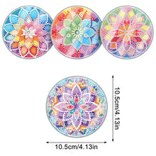 Load image into Gallery viewer, 4Pcs Acrylic Special Shape Mandala DIY Waterproof Diamond Painting Coaster
