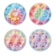 Load image into Gallery viewer, 4Pcs Acrylic Special Shape Mandala DIY Waterproof Diamond Painting Coaster
