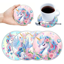 Load image into Gallery viewer, 4Pcs Acrylic Special Shape Horse DIY Waterproof Diamond Painting Coaster
