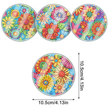 Load image into Gallery viewer, 4Pcs Acrylic Special Shape Flower DIY Waterproof Diamond Painting Coaster

