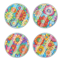 Load image into Gallery viewer, 4Pcs Acrylic Special Shape Flower DIY Waterproof Diamond Painting Coaster
