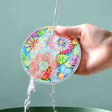 Load image into Gallery viewer, 4Pcs Acrylic Special Shape Flower DIY Waterproof Diamond Painting Coaster
