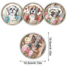 Load image into Gallery viewer, 4Pcs Acrylic Special Shape Puppy DIY Waterproof Diamond Painting Coaster
