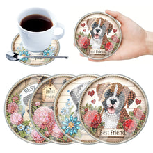 Load image into Gallery viewer, 4Pcs Acrylic Special Shape Puppy DIY Waterproof Diamond Painting Coaster
