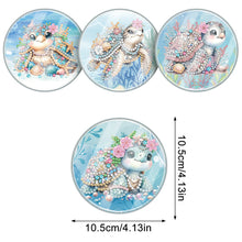 Load image into Gallery viewer, 4Pcs Acrylic Special Shape Turtle DIY Waterproof Diamond Painting Coaster
