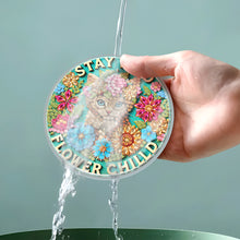 Load image into Gallery viewer, 4Pcs Acrylic Special Shape Kitten DIY Waterproof Diamond Painting Coaster
