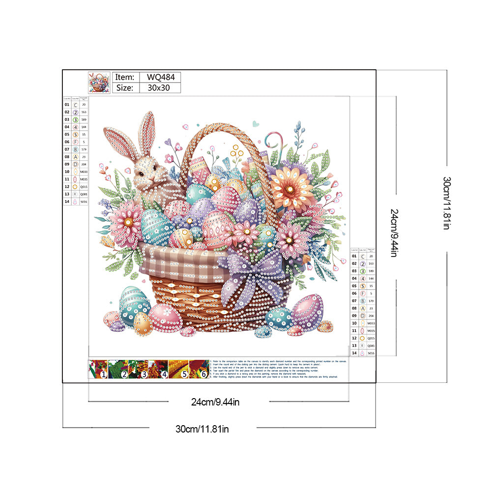 Diamond Painting - Partial Special Shaped - Easter Eggs (30*30CM)