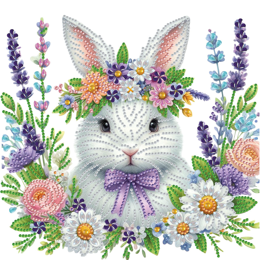 Diamond Painting - Partial Special Shaped - Easter Bunny (30*30CM)