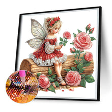 Load image into Gallery viewer, Diamond Painting - Partial Special Shaped - Butterfly Girl (30*30CM)
